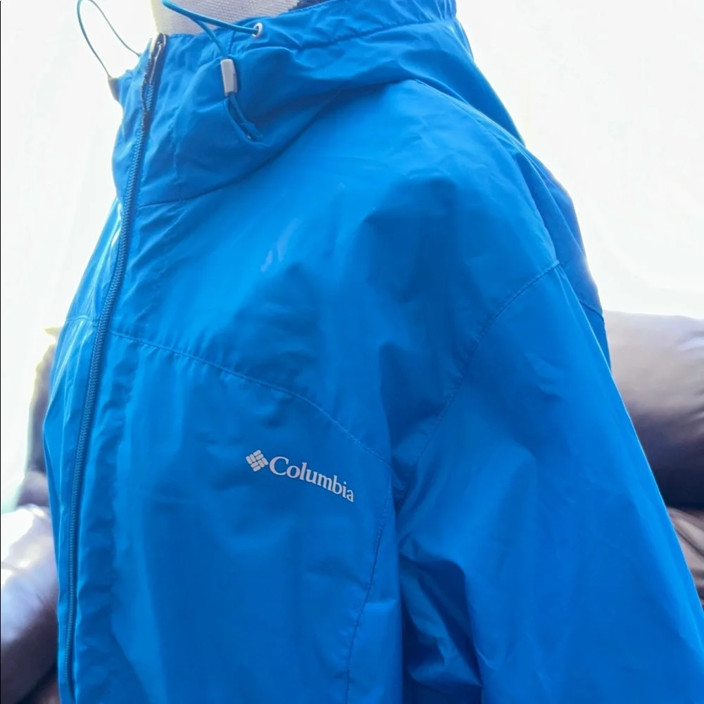 Columbia Women’s Bright Blue Nylon Coat Size 2X - Picture 3 of 14